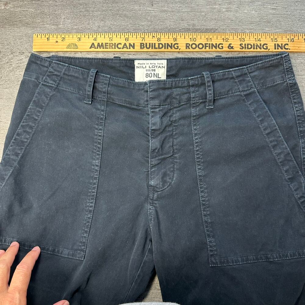 Nili Lotan Cropped French Military Pants Zip Jogger Ankle Carbon 8 - Picture 12 of 16